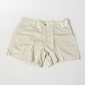 Levis Signature Gold Everyday Shorts 14 W32 Beige Stretch High Rise New